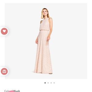 Adrianna Papell Art Deco Blush dress  sz 4